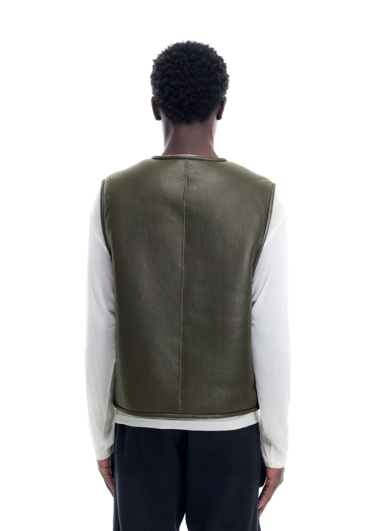 SHEARLING LEATHER VEST - Image 5